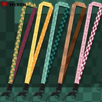 ۩☏✽ [Peripherals] MYRON Men Neck Strap Anime Lanyard No Yaiba Keychains Demon Slayer Hanging Anime Lanyard ID Card Holder Cosplay Multicolor Kimetsu Women/Multicolor