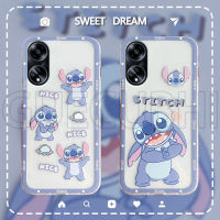 เคสโทรศัพท์ OPPO A98 5G A58 A78 A77s A77 A96 A76 A57 A54 A17 A17K A95 นิ่มลายการ์ตูนน่ารักปลอกซิลิโคนนิ่มโปร่งใส เคสOPPO A58 4G เคสฝาครอบ2023