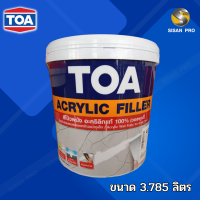 TOA Acrylic Filler ทีโอเอ อะคริลิก ฟิลเลอร์ สีโป๊วผนัง สำหรับซ่อมแซมรอยแตกร้าวขนาดเล็ก สีขาว ขนาด 3.785 ลิตร