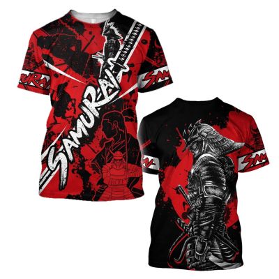 Summer sublimate T-shirt Samurai Mask Tattoo 3D Printing Men Casual short Sleeve shirts Unisex Street Tops