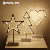 LED Star หวายการสร้างแบบจำลองหลอดไฟสีขาวโคมไฟดาววันคริสต์มาสตกแต่งโคมไฟ Love การสร้างแบบจำลองโคมไฟ