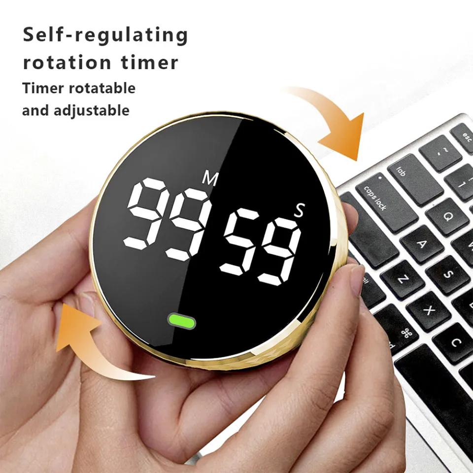 Magnetic Kitchen Led Mute Timer Kitchen Countdown Timer Self Regulated  RotaryTimer Suction Beauty Movement Reminder