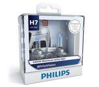 PHILIPS หลอดไฟหน้ารถยนต์ White Vision +60% 4300K H7