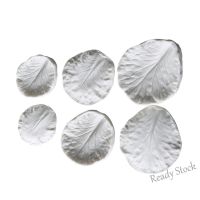 【Ready Stock】 ◘ C14 6pcs/set Flower Leaf Fondant Mold Flower Making Petal Leaf Veiner Silicone Mold Gumpaste Mold