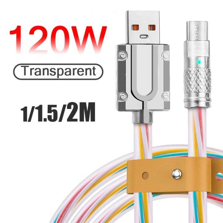 สายเคเบิล-type-c-120w-super-fast-13สำหรับ-usb-huawei-samsung-สายชาร์จ-xiaomi-1-1-5-2m-usb-c-c-cable