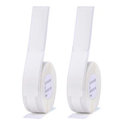 2X NIIMBOT D11 Label Machine Sticker Cable Label Flag Pigtail Network Cable Label Paper Thermal, Waterproof Label, White