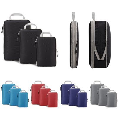 【CC】 Compressible Packing Cubes Storage  Suitcase With Handbag Luggage Organizer
