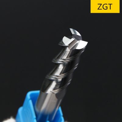 ZGT หัวสว่านตัวกัดอลูมิเนียม,เครื่องตัด Cnc HRC50 3ขลุ่ยเครื่องมือการกัดไม้อลูมิเนียมทองแดงดอกกัดคาร์ไบด์ขนาด12มม. 14มม. 16มม. 2023ใหม่