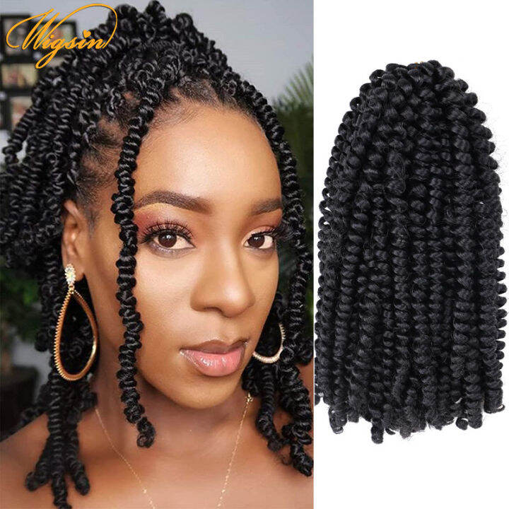 8Inch Ombre Spring Twist Hair Crochet Braids Passion Twist Synthetic ...