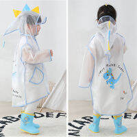 Childrens Waterproof Raincoat Cartoon Dinosaur Hooded Raincoat Transparent Raincoat Toddler Raincoat