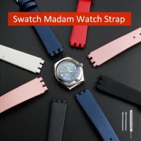 12 มม.ผู้หญิงขนาดเล็กสายนาฬิกาหนังสำหรับ Swatch SS213G YSS288G YSS222G LP131/LW143/LK292G YSS306 นาฬิกา