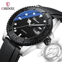 New Automatic Mechanical Watch Mens Calendar Luminous Waterproof Silicone Fashion Black Samurai Gold Yacht Mechanical Watch --nb230704☸