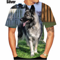 2023 newFashion Funny 3D Printed Dog T Shirt Cute German Shepherd T-shirt for Men