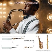 Saxophone Neck Strap, Alto Sax Neck Strap, Clarinet Neck Strap White Leather Neck Band