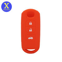 Xinyuexin Silicone Rubber Car Key Case Cover for MAZDA 3 5 6 Axela CX5 CX7 Atenza Core-wing 3 Buttons Smart Remote Shell Protect