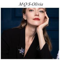 M·Q·S-Olivia   เข็มกลัด รูปดอกไม้ ประดับไข่มุกเทียม และเพชรเทียม สวยงาม และน่ารัก แฟชั่นสไตล์เกาหลี สําหรับตกแต่งเสื้อผ้า