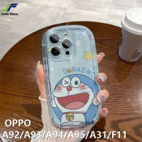 JieFie เคสนิ่มใสกันกระแทกตกสำหรับ OPPO A92 / A93 / A94 / A95 / A31 / OPPO F11แฟชันน่ารักโดเรมอนเคสโทรศัพท์การ์ตูนคู่เคสโทรศัพท์