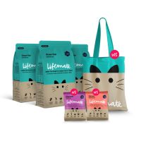 ลดล้างสต๊อค Lifemate (ไลฟ์เมต) อาหารแมว อาหารแมวเลี้ยงนอกบ้าน รสปลาทะเล (สำหรับแมวโต อายุ 1ปีขึ้นไป) 3 ถุง (1 ถุง 1.3kg.) และของแถม