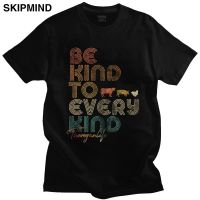 Be Kind To Every Kind Product T Shirt For Men Grunge Short Sleeve Retro 70s Vegan Life T-shirt Vegetarian Vegetable Cotton Tee XS-6XL