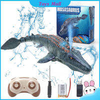 การควบคุมระยะไกลไดโนเสาร์สำหรับเด็ก Mosasaurus ดำน้ำของเล่น Rc เรือด้วยแสงสเปรย์น้ำสำหรับสระว่ายน้ำทะเลสาบห้องน้ำมหาสมุทรป้องกันอาบน้ำของเล่น