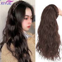 【LZ】☈  XIYUE Synthetic Long Lolita twist-drill  Half Headband Wig With Hair Band Fluffy Clip in Hair Extension Seamless Straight Curly