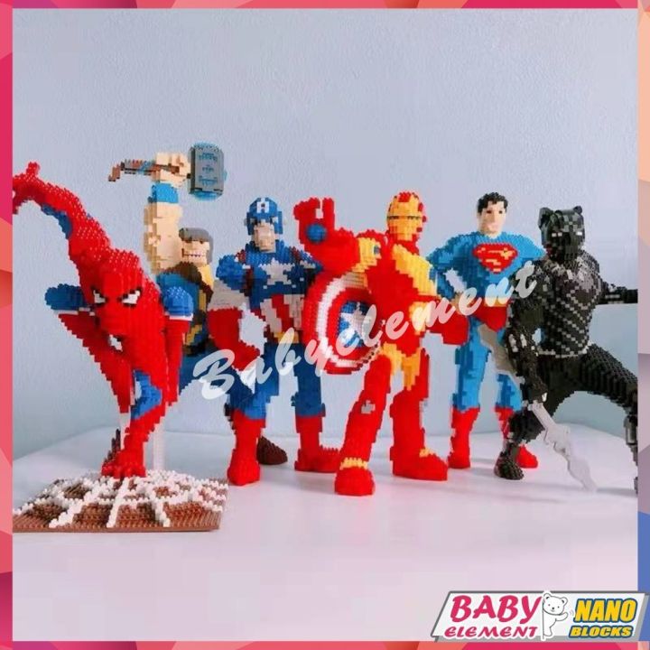 Khối Xếp Hình Nano Dòng Marvel Captain America Spiderman Hero Avengers Sách  Hướng Dẫn Học Guitar Căn Bản Tide Chơi Đồ Chơi Cho Trẻ Em 