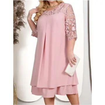 Dark pink sales lace dress