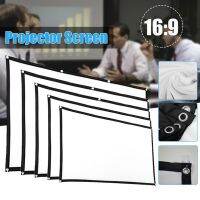 60/72/84/92/100/120/150 Inch Portable 16:9 Projector White Projection Screen TV Home Cinema No Crease Soft Projector Screen