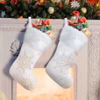 Creative Plush Xmas Stockings Festive Gifts for Kids Merry Christmas Gift Socks Pendant Xmas Decorations Accessories