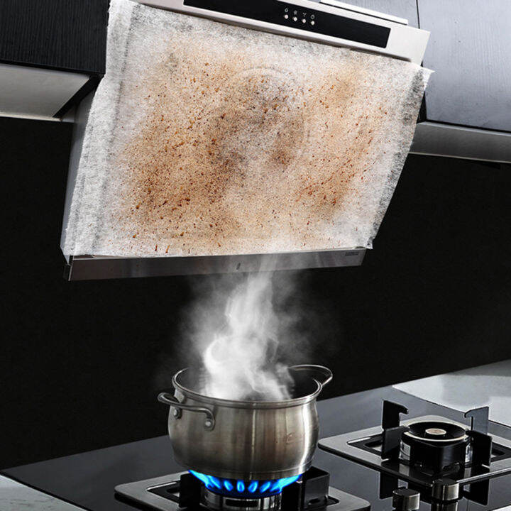 12pcs Kitchen Range Hood Oil Filter Papers Kitchen Oil Filter Paper