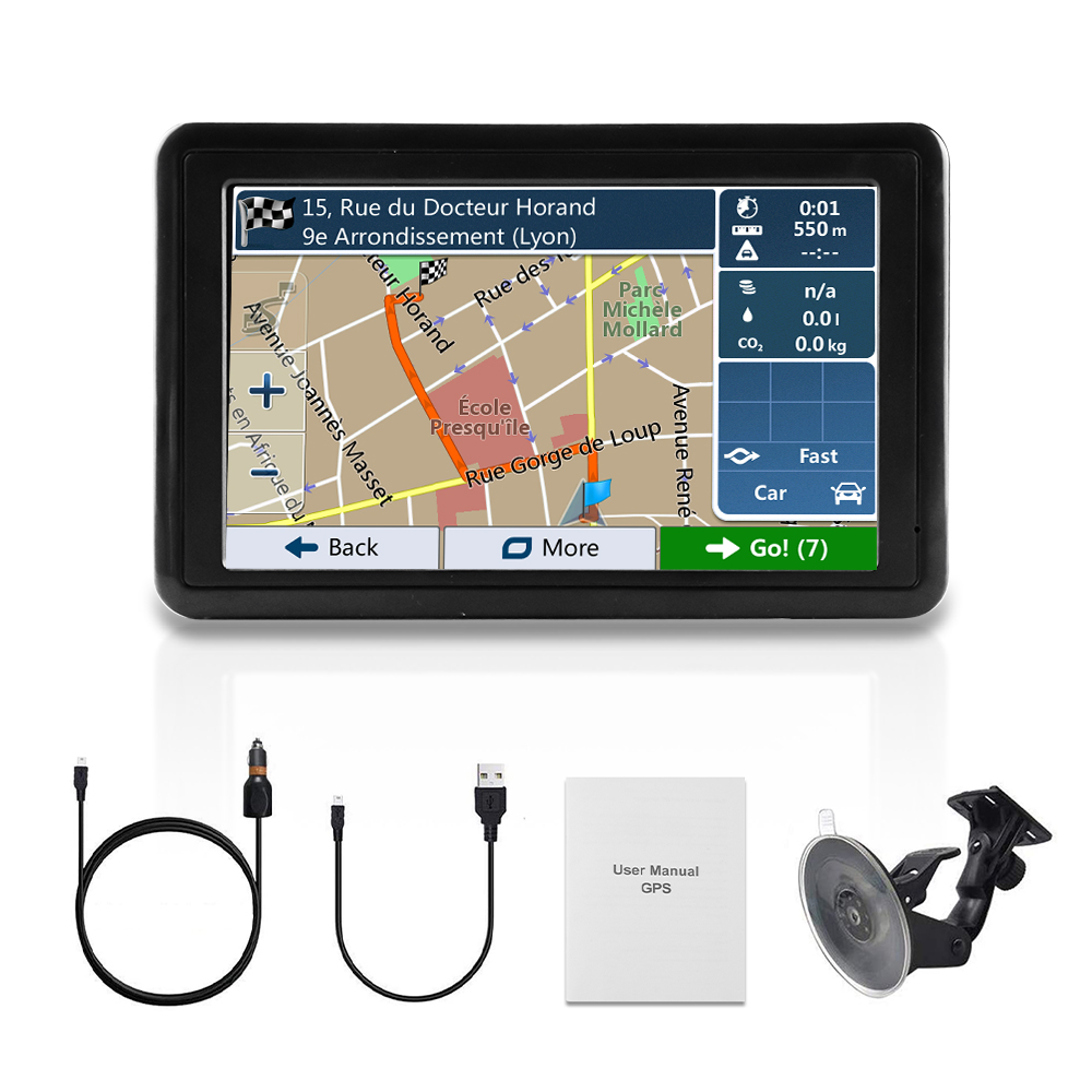 TOOGOO 7 Zoll Auto GPS Navigator Smart Press Bildschirm Navigation Mtk 8G 256M Mp3 Mp4 Spieler Fahr Karte Stimme Navigator Europa Karte 