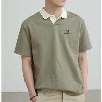 Mens short sleeved polo, plain lapel T-shirt, exquisite casual loose top for golf, camping, and hiking, summer novelty