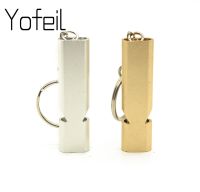 Outdoor Camping Hiking Double-Frequency Emergency Survival  Aerial Aluminum Alloy Whistle Keychain Accessory Sport Team Gift Survival kits