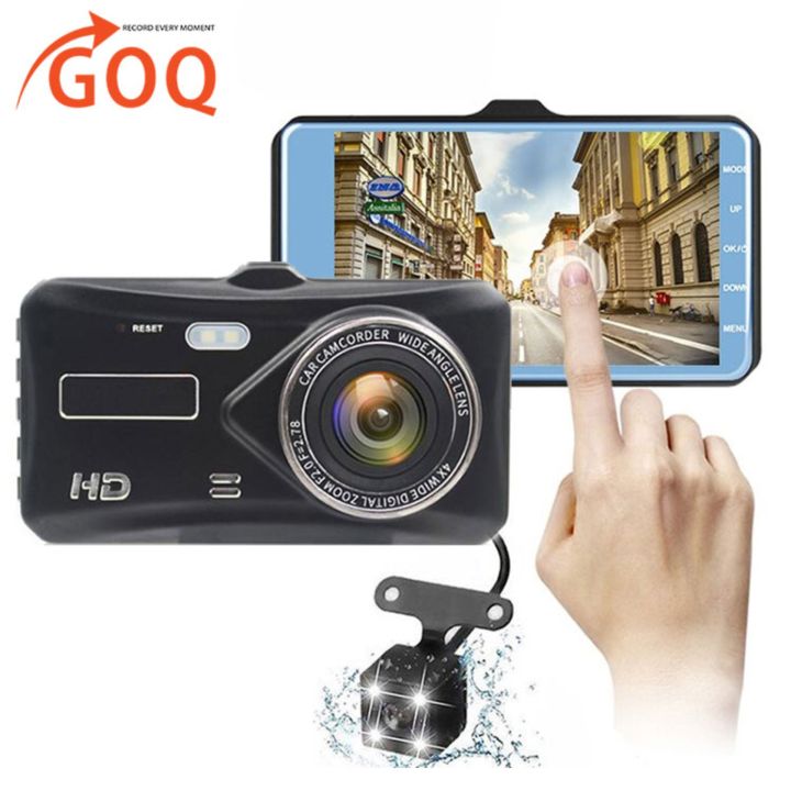 Touch Screen Dash Cam 4 1080P Dual Lens Car DVR Recorder Front and Rear  Camera
