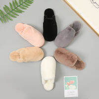 2021 New Cotton Slippers Women Household Home Faux Fur Sandales Men Sandals Winter Sandalias In Stock Baotou Cotton Mop