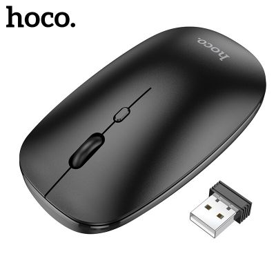 Hoco Business Wireless Mouse Silent 2.4 Bluetooth 5.0 Dual Channel 800-1600 DPI Optical Mouse With USB Receiver For PC Laptop
