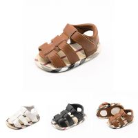 【cw】 Soft Sole Baby Sandals 2020 Leather Shoes Boys Non slip Breathable Newborn Toddler Footwear Crib Shoe ！