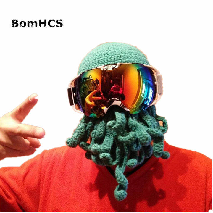 bomhcs-novetly-tentacle-octopus-cthulhu-knit-beanie-hat-cap-wind-birthday-gift-for-fun