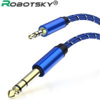 1M/2M Jack 3.5mm Male To 6.5 mm Male Aux Audio Extension Cable For Amplifier Mixer Speaker Guitar Stereo Audio Adapter Cable Cables