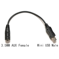 สายแจ็คตัวผู้เป็นตัวเมีย3.5มม. 2ชิ้น,สายสัญญาณเสียงตัวผู้แปลงเป็น USB ขนาดเล็กสำหรับกล้องกีฬา