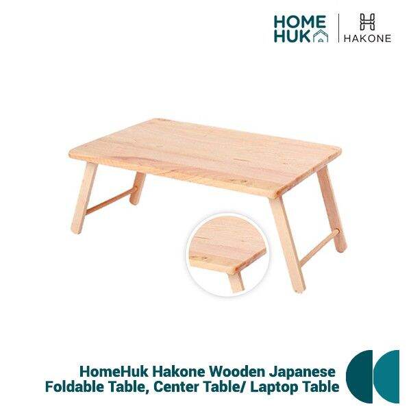 HomeHuk Hakone Wooden Japanese Foldable Table, Center Table/ Laptop