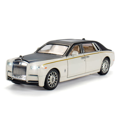 Car To 1/24 Rolls Alloy Car Model Phantom Warrior Sound And Light Toy Car Six-Door Simulation Metal Car Box
