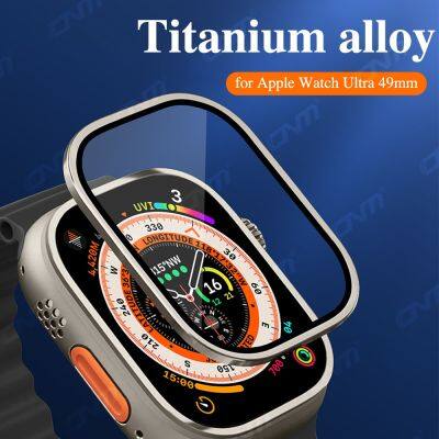 Tempered Glass for Apple Watch Ultra 49mm Screen Protector Titanium alloy Metal Protective frame IWatch Series Ultra Accessories Health Accessories