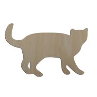 【YF】▼♠☈  Unfinished Blank Cutout Wood Cats Scrapbooking Embellishments