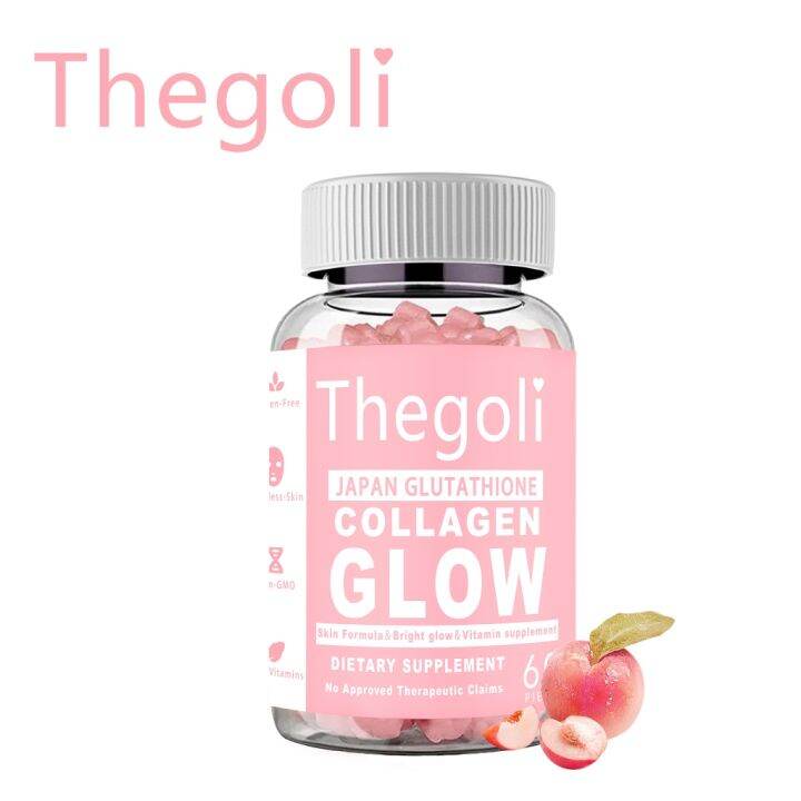 Thegoli Glutathione Collagen Gummies Anti-Aging Whitening Skin Glow ...