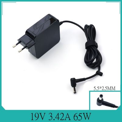 อะแดปเตอร์แล็ปท็อป19V 3.42A 65W 5.5X2.5mm ADP-65AW AC อุปกรณ์ชาร์จไฟสำหรับ ASUS X45A X501A X550 X 550ZA X550LA โน้ตบุ๊ค F555 Yuebian