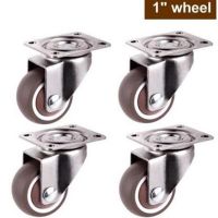 4pcs Casters Wheels Rubber Swivel Caster Silent Roller Wheels For Trolley Baby Bed Replacement Wheels Household Accessory