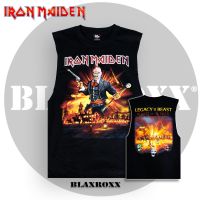 Blaxroxx เสื้อวง ลิขสิทธิ์แท้ Iron Maiden (SL-IRM016-SUPERSOFT) เสื้อยืดคอกลมแขนกุด ผ้า Supersoft