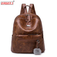 Luxury Brand Vintage Backpack Female PU Leather Brown College Anti Theft Backpack Women Travel Ladies Backpacks Woman 2019