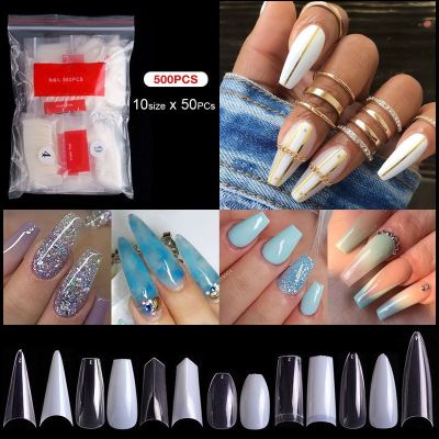 Kuku Palsu Transparan seamless Untuk Nail Art 5211059✤